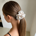 Ivory Satin Lace Scrunchie