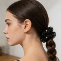 Black Lace Sparkle Scrunchie