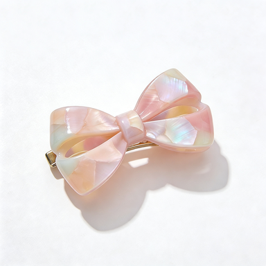 Iridescent Pastel Bow Hair Clip