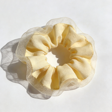 Butter Yellow Tulle Scrunchie