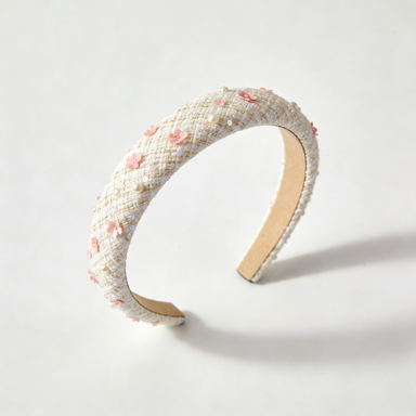 Tweed Floral Headband
