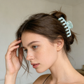 Mint Green Marbled Hair Claw Clip