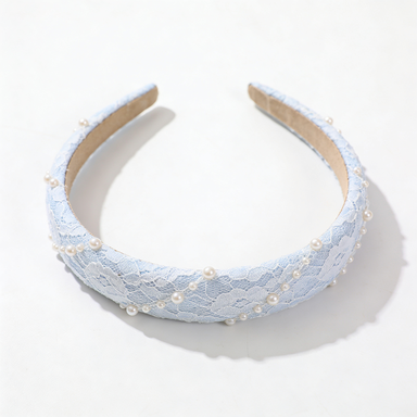 Blue Lace Pearl Headband
