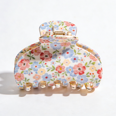 Vibrant Floral Print Hair Claw Clip
