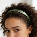 Sage Green Satin Thin Headband